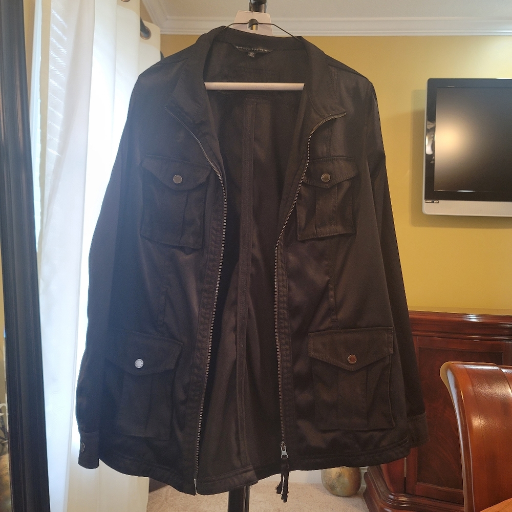 White House Black Market Belted Jacket Size 16